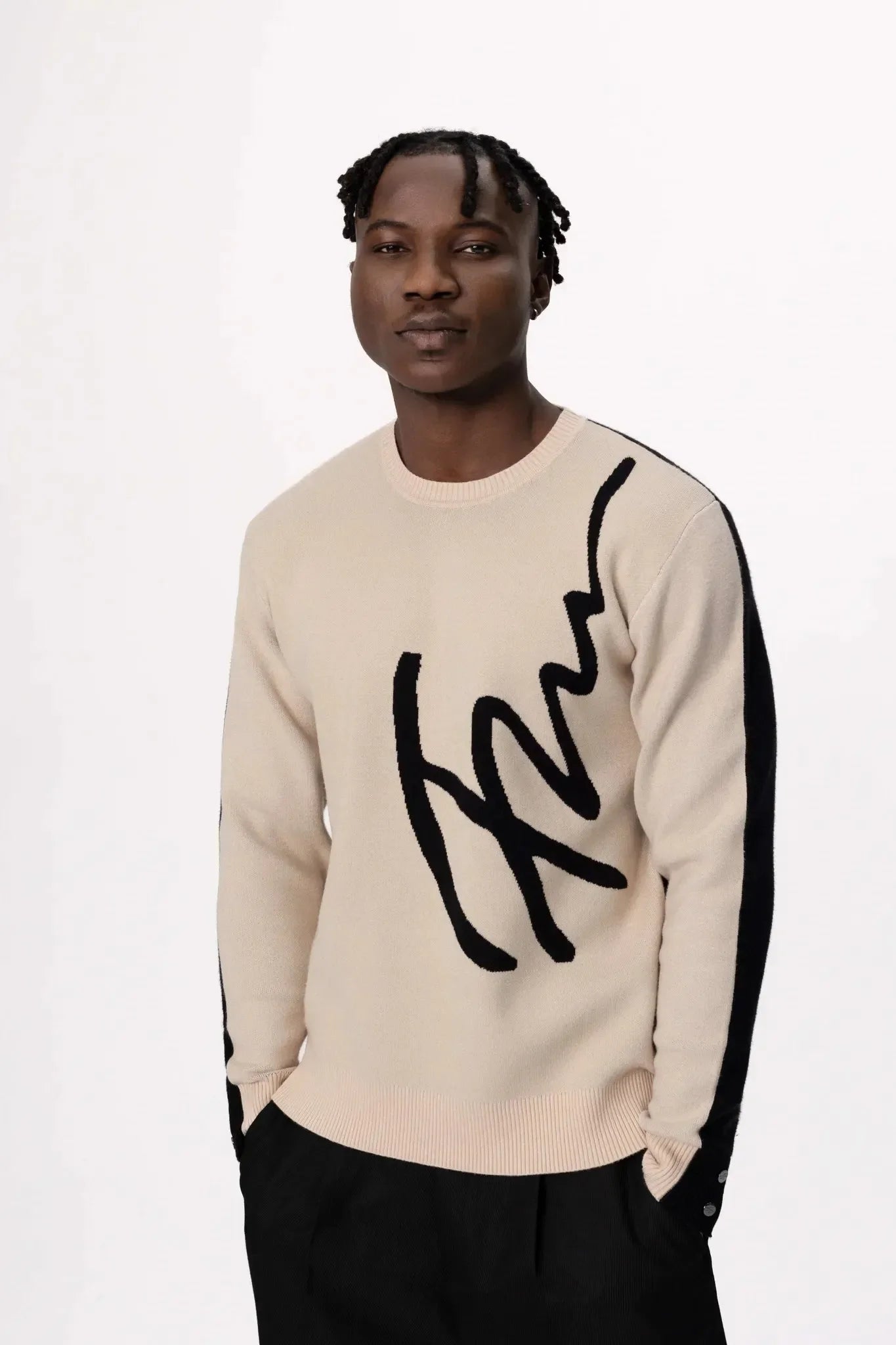 Jacquard Fin Pullover