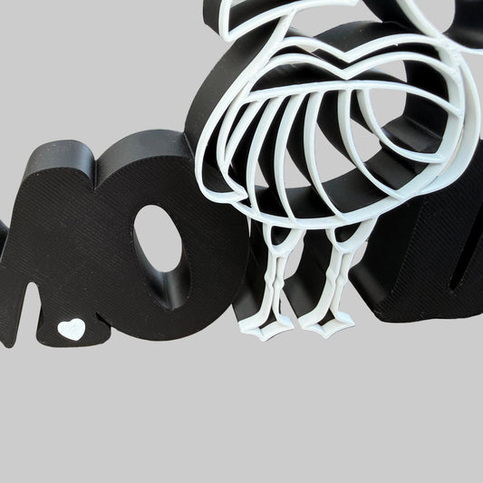 Dekoaufsteller "Moin" mit Möwe, 3D Druck