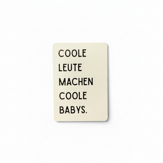 Geschenkkarte "Coole Leute machen Coole Babys", PLA, mit Wunschtext möglich