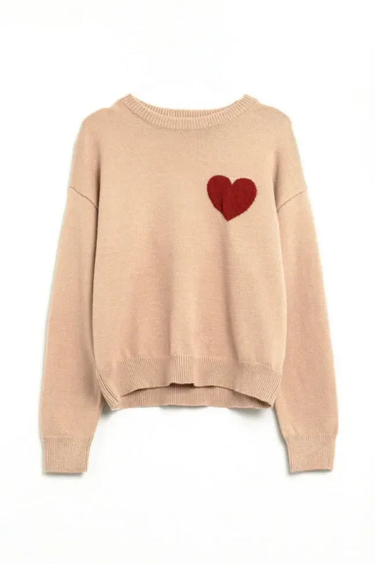 Sweater mit rotem Herz