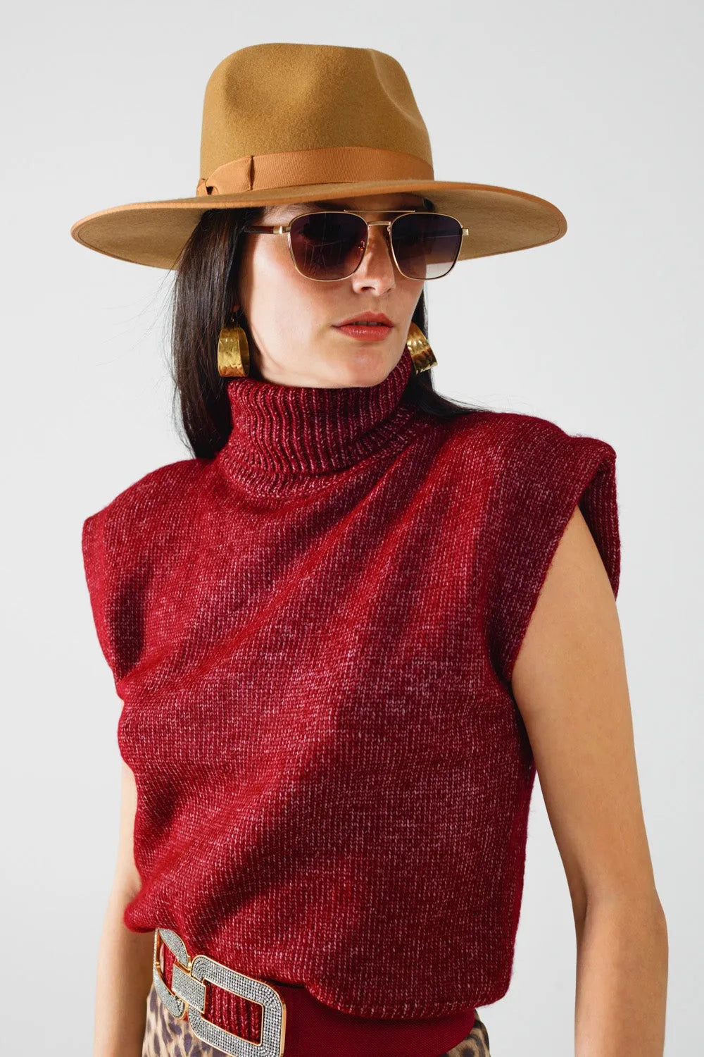 Pullunder mit Turtle-Neck, rot