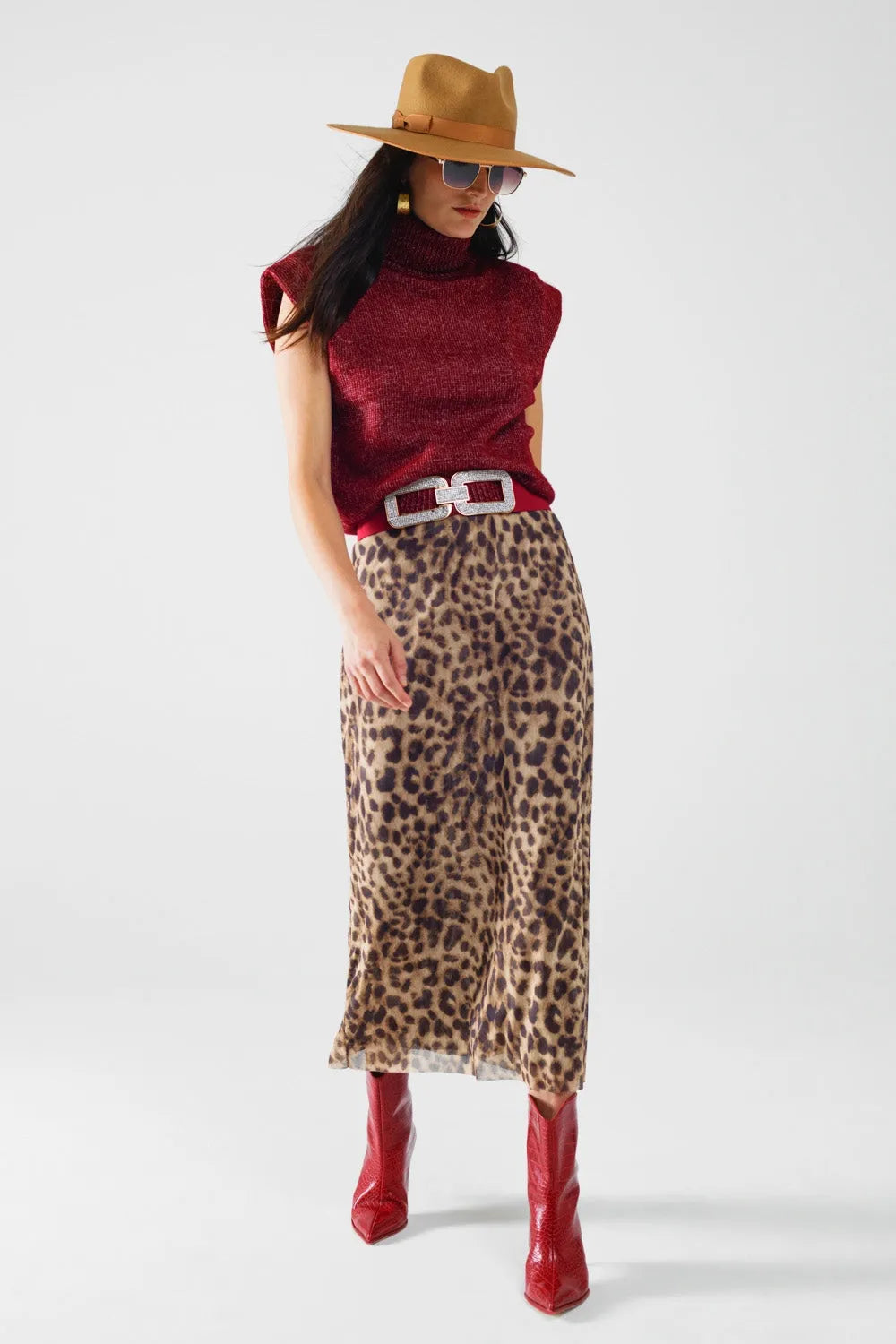 Pullunder mit Turtle-Neck, rot