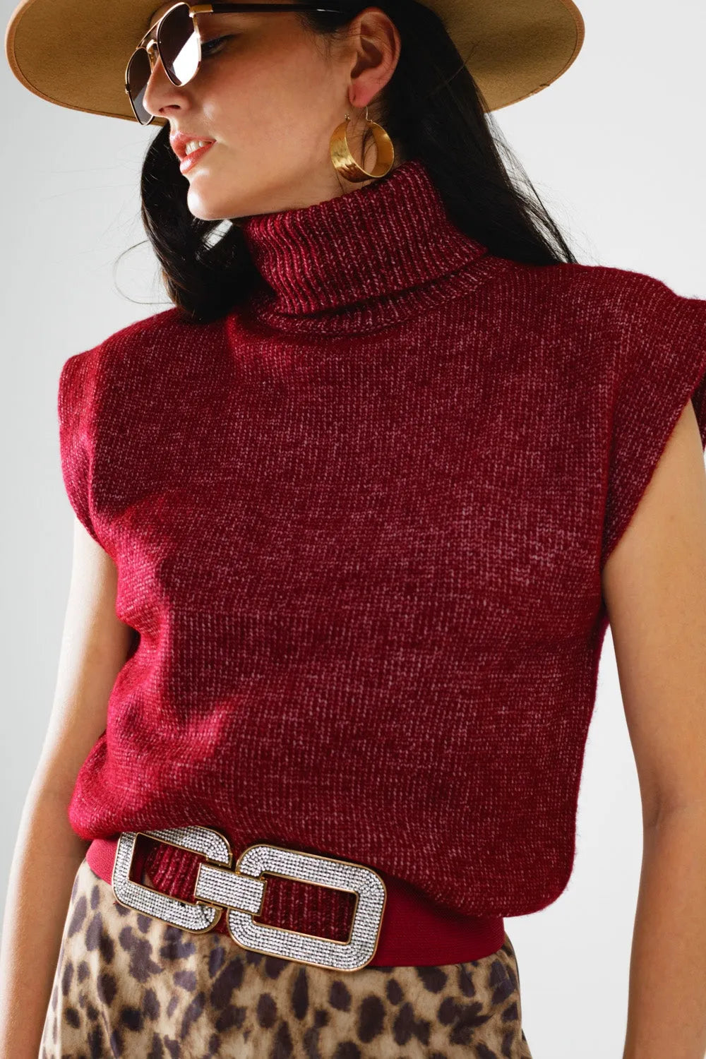 Pullunder mit Turtle-Neck, rot
