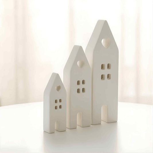 Deko Haus mit Herz | Handmade in Germany | Minimalistisch | Gips | Skandi | Geschenkidee Einzug | Wohnzimmer