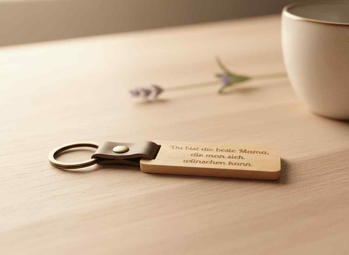 Schlüsselanhänger Holz Du bist die beste Mama / der beste Papa – personalisiertes Geschenk Eltern, Muttertag, Vatertag, Geburtstag, Name
