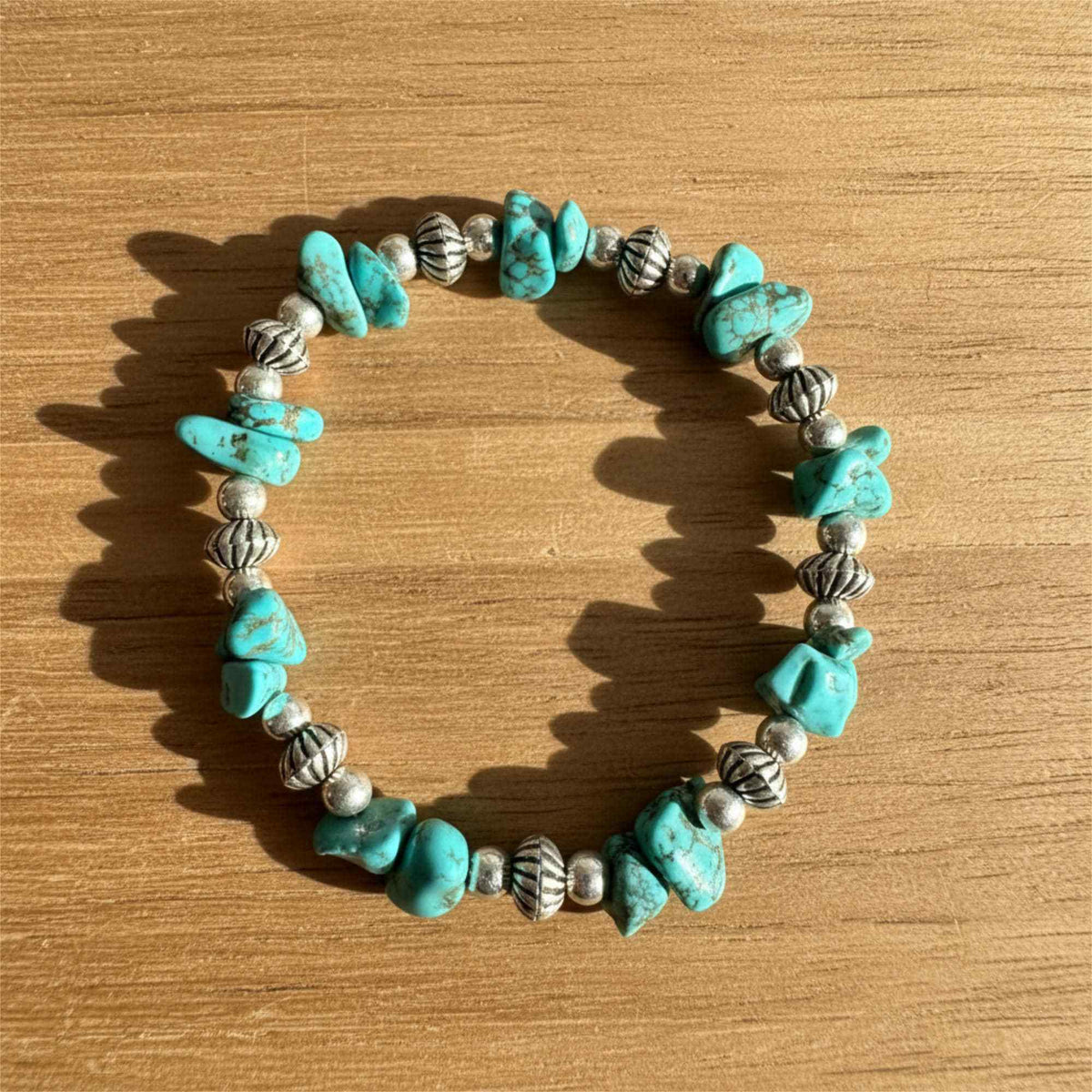 Armband mit Türkisen, handgemacht, Boho Stil, Schmuck, Geschenk für Frauen, Strand Accessoire, Sommer Mode
