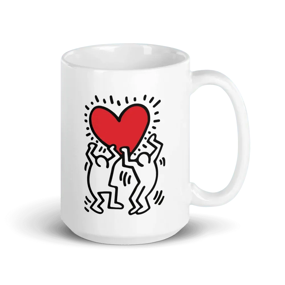Tasse, Keith Haring, Untitled (Two Figures with Red Heart), 1987