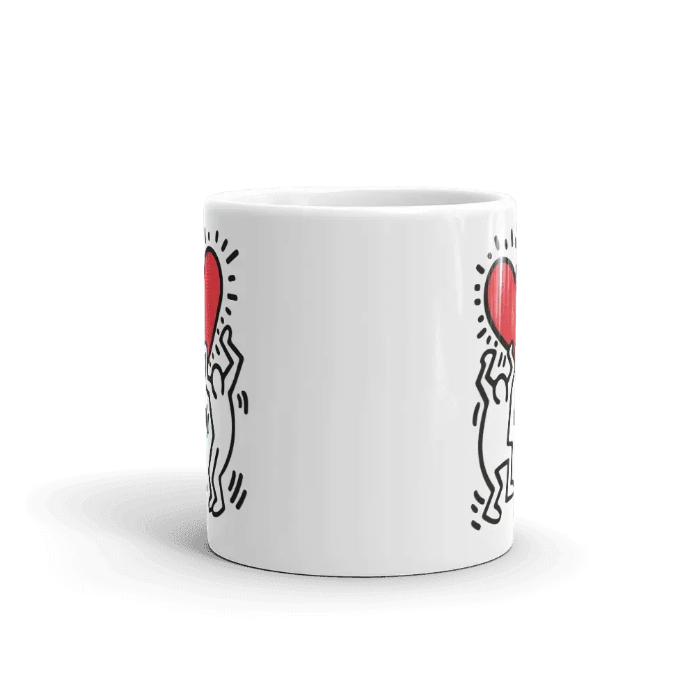 Tasse, Keith Haring, Untitled (Two Figures with Red Heart), 1987