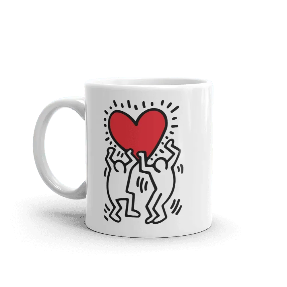 Tasse, Keith Haring, Untitled (Two Figures with Red Heart), 1987