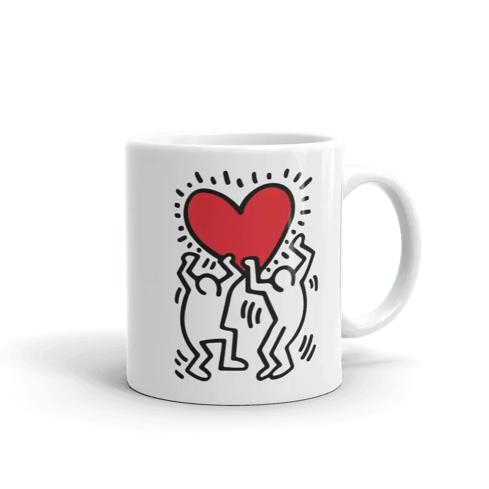 Tasse, Keith Haring, Untitled (Two Figures with Red Heart), 1987