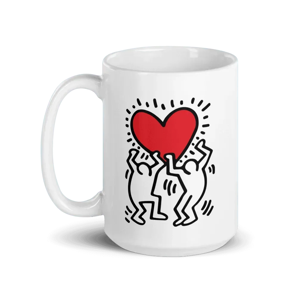 Tasse, Keith Haring, Untitled (Two Figures with Red Heart), 1987