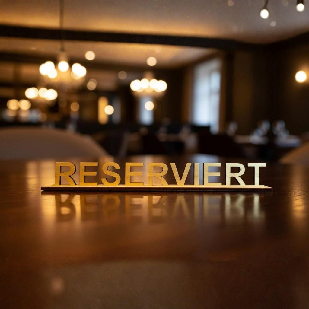 Reserviertschild, aus Holz, steckbar, Sets, verschiedene Größen
