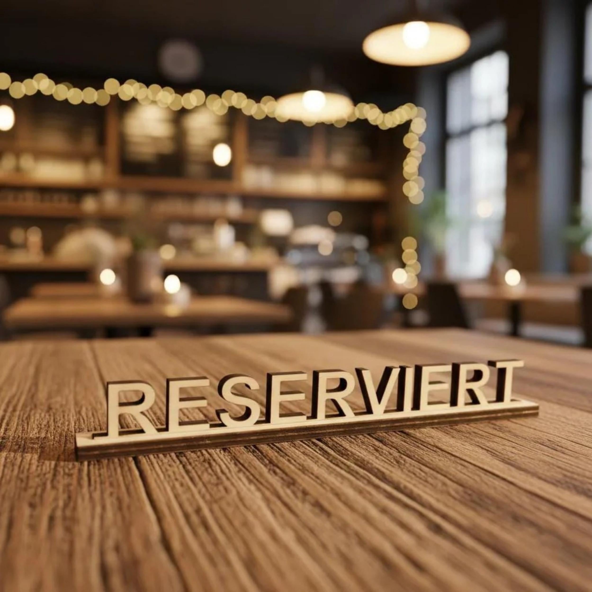 Reserviertschild, aus Holz, steckbar, Sets, verschiedene Größen