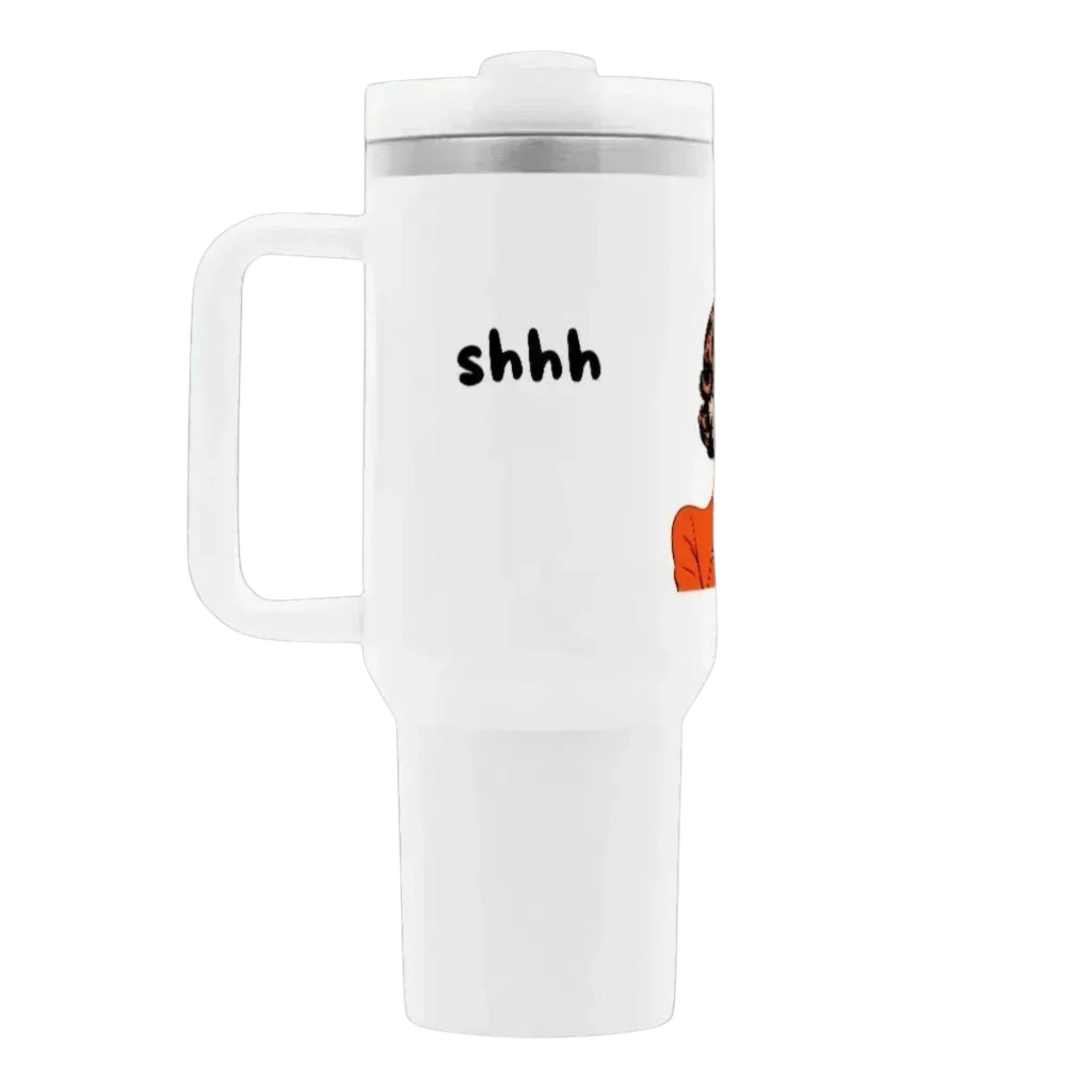 Thermobecher "shhh", warm und kalt