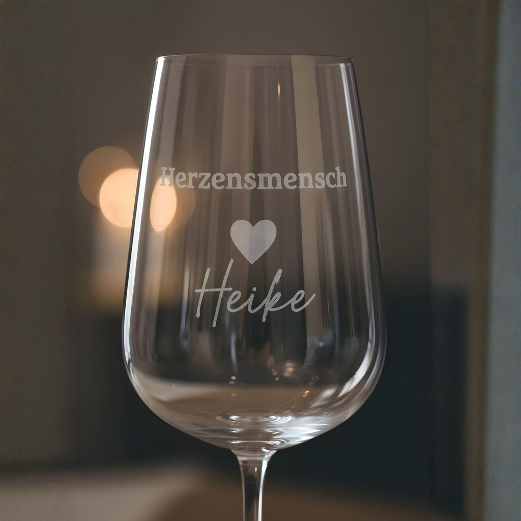 Weinglas „Herzensmensch“ | 430 ml | personalisierbar