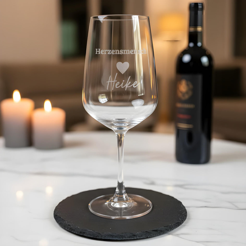 Weinglas „Herzensmensch“ | 430 ml | personalisierbar