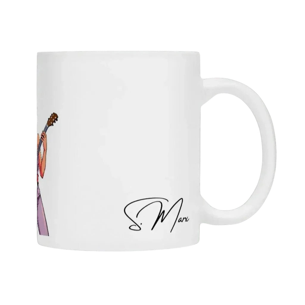 Keramiktasse "rock it, baby", weiß