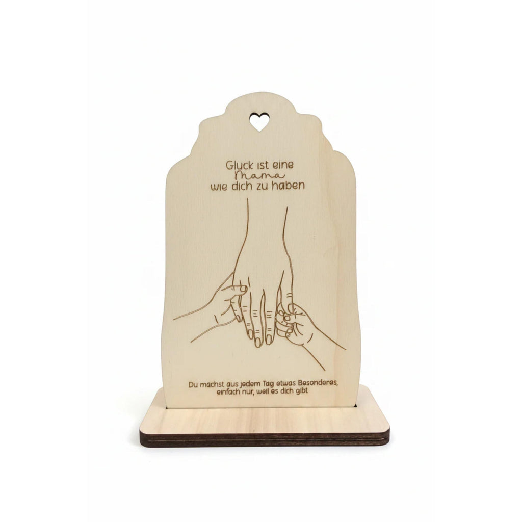 Holz-Aufsteller Muttertag | 2 Hand-Motive | personalisierbar