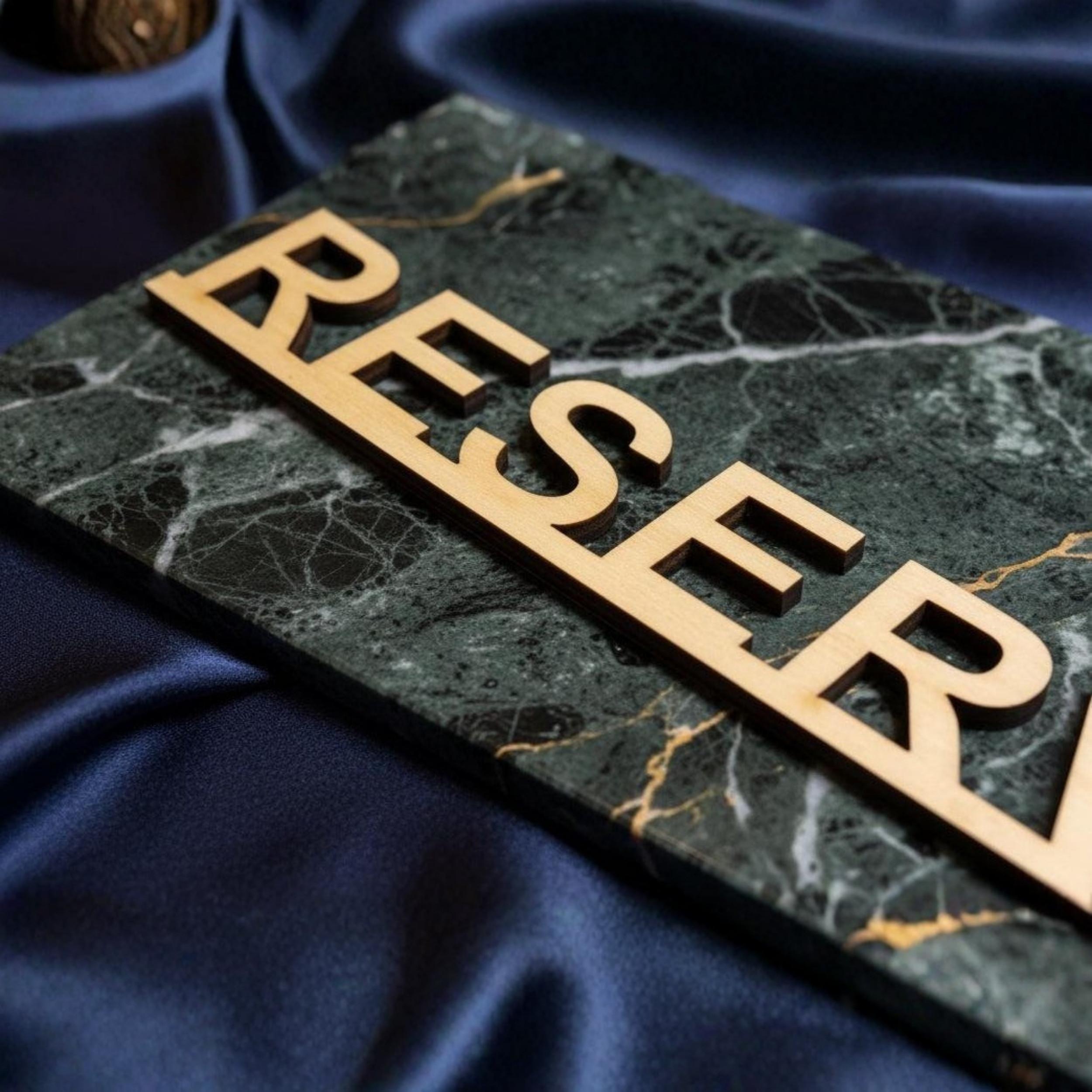Reserviertschild, aus Holz, steckbar, Sets, verschiedene Größen