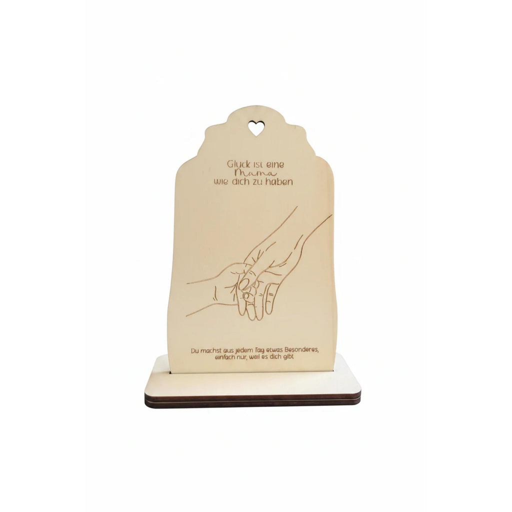 Holz-Aufsteller Muttertag | 2 Hand-Motive | personalisierbar