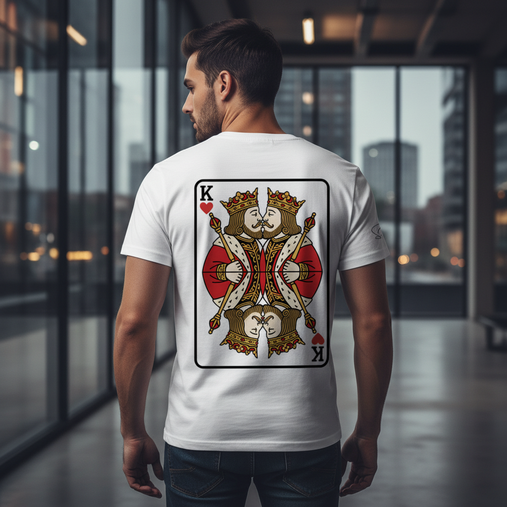 T-Shirt „King meets King“ | Polyester | Statement & auffälliger Allover-Print