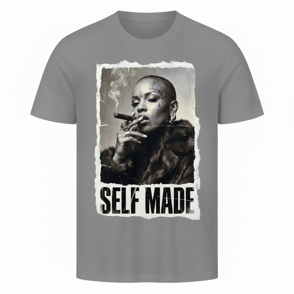 T-Shirt „self made“ | Statement Shirt, normale Passform