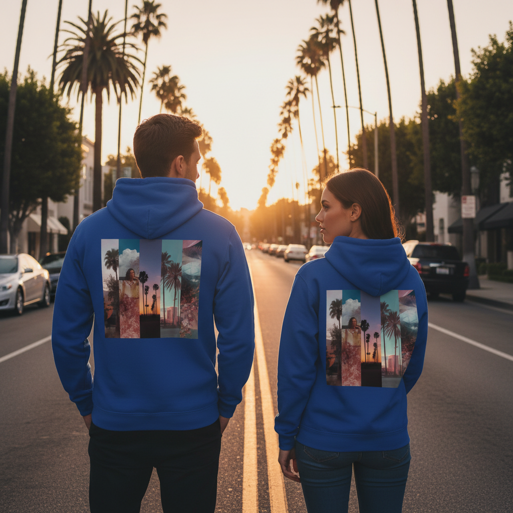 Premium LA Vibes Zip-Up Hoodie – Stylisher Hoodie mit Kapuze & Reißverschluss
