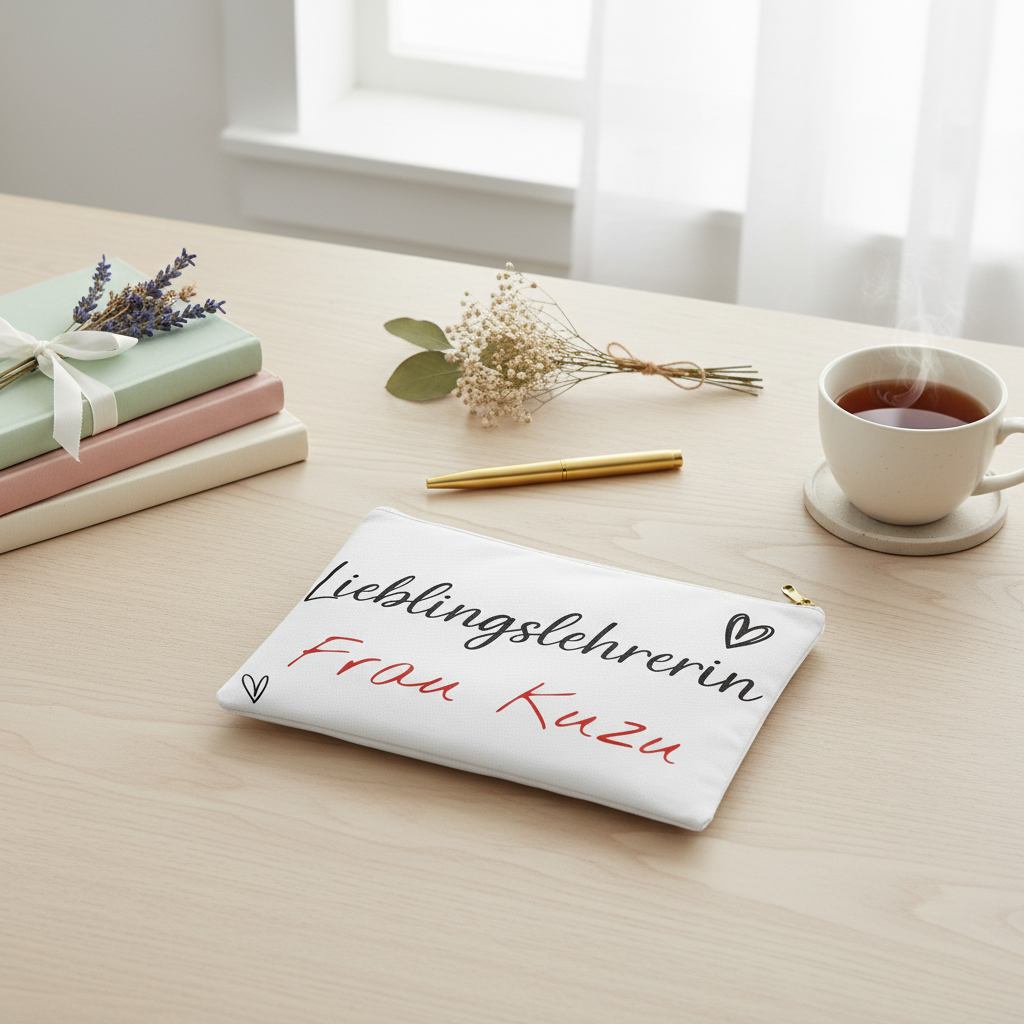 Kosmetiktasche „Lieblingslehrer:in“ | Abschiedsgeschenk für Lehrer:innen