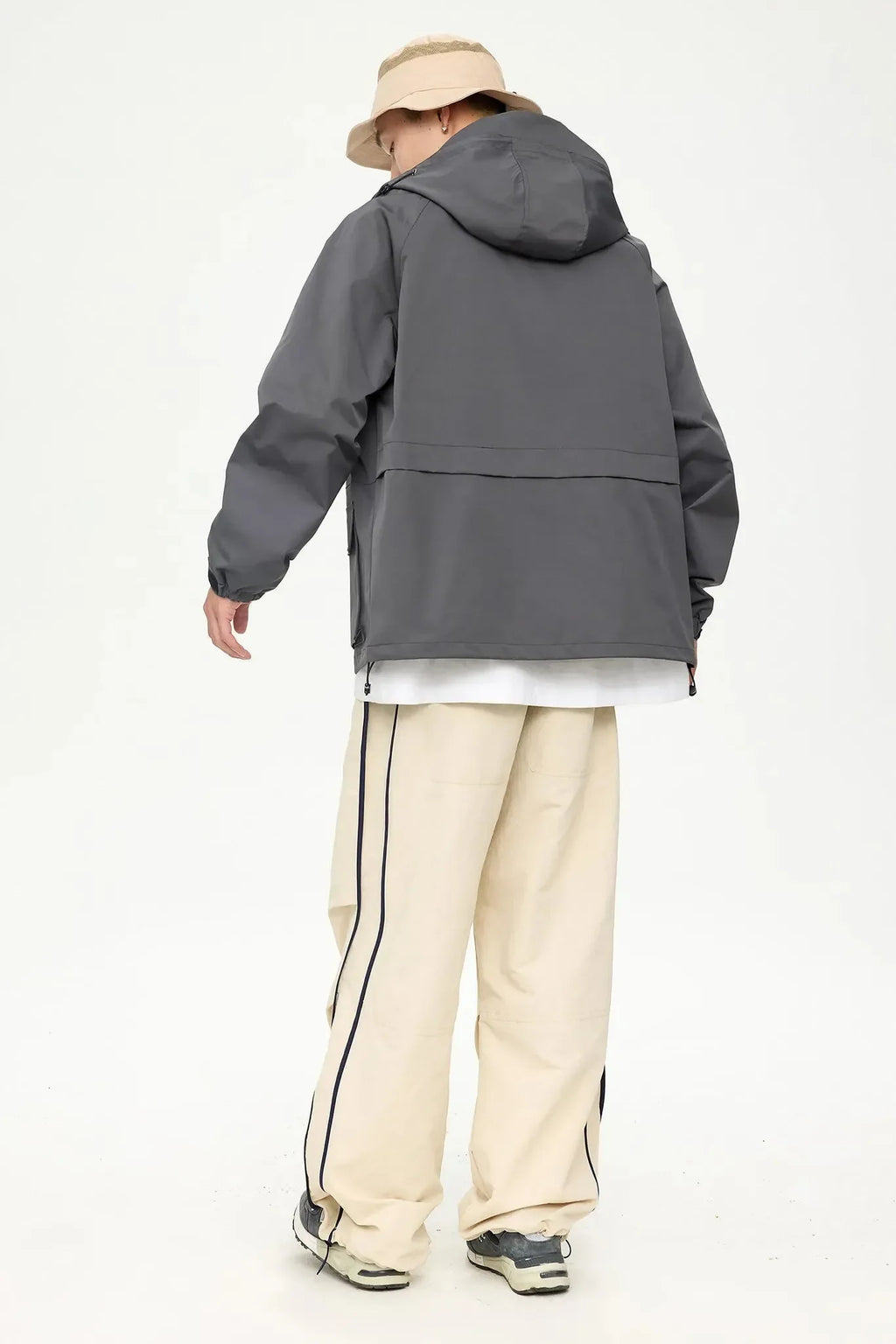 Wasserdichte Regenjacke in Grau
