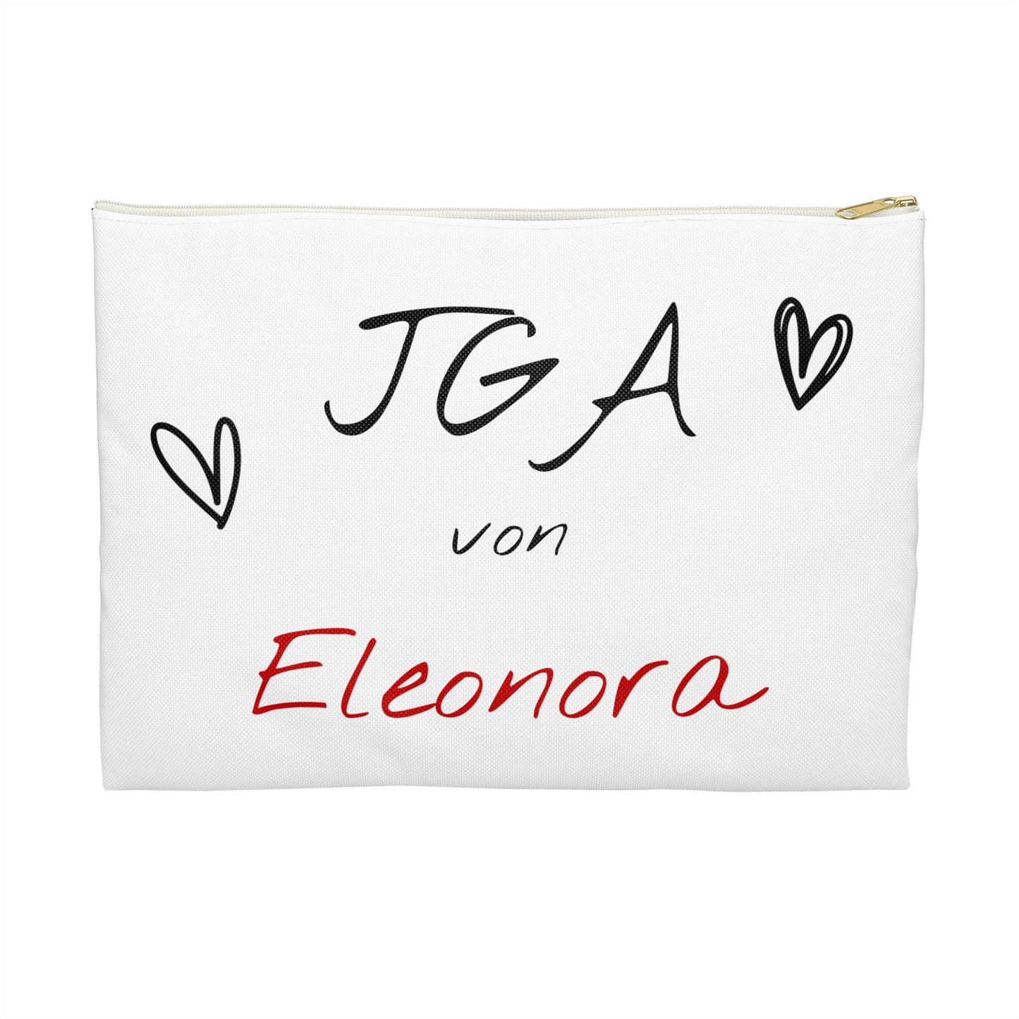 Kosmetiktasche | Personalisierte Tasche mit Namen für JGA und Hochzeit | Makeup Bag mit Schriftzug | Geschenk für Freundin & Brautjungfern