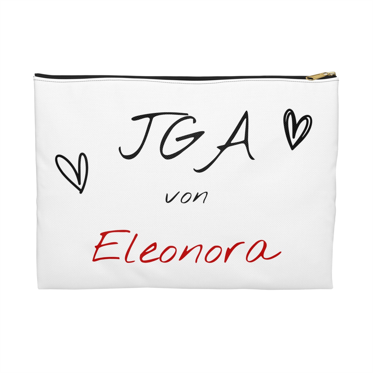 Kosmetiktasche | Personalisierte Tasche mit Namen für JGA und Hochzeit | Makeup Bag mit Schriftzug | Geschenk für Freundin & Brautjungfern