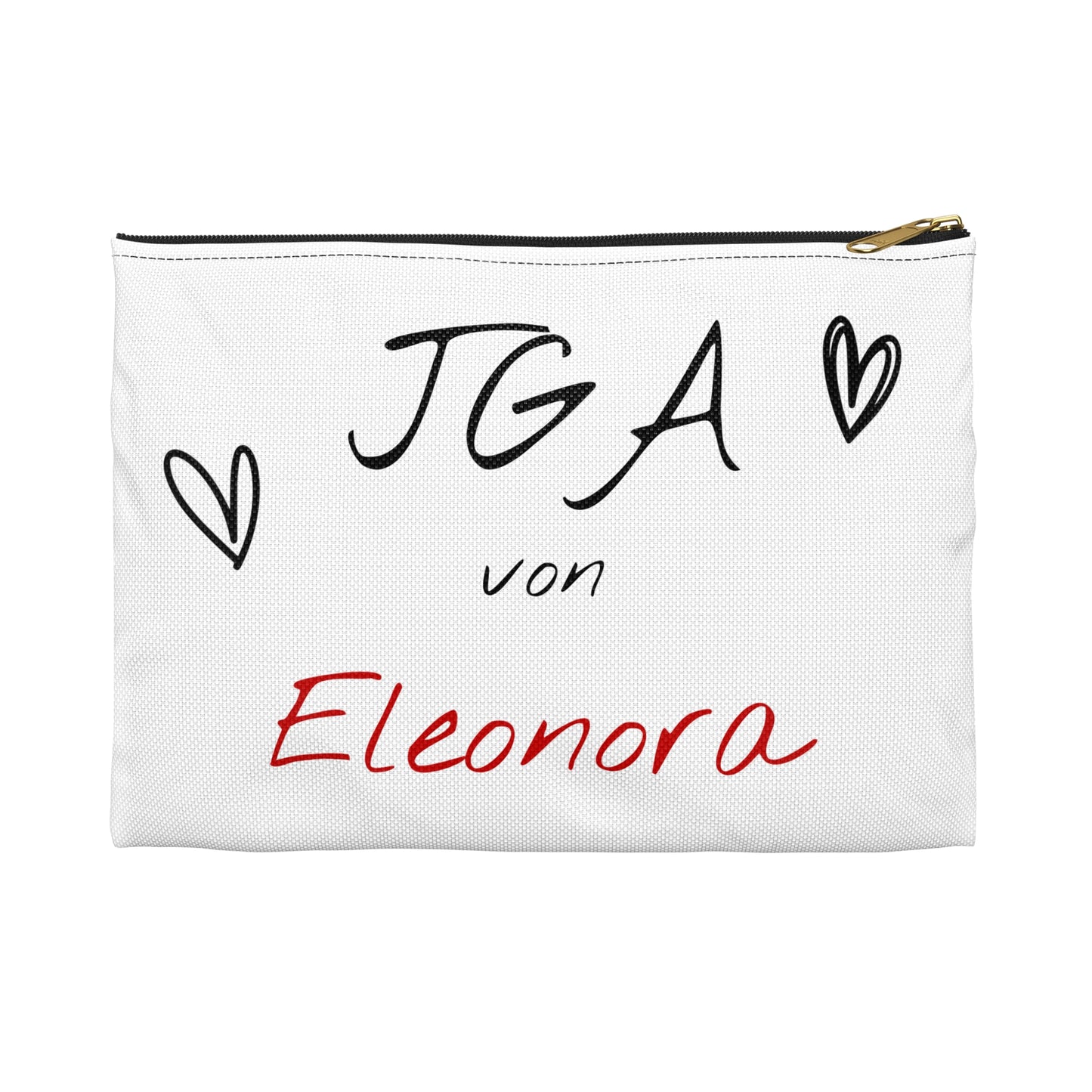Kosmetiktasche | Personalisierte Tasche mit Namen für JGA und Hochzeit | Makeup Bag mit Schriftzug | Geschenk für Freundin & Brautjungfern