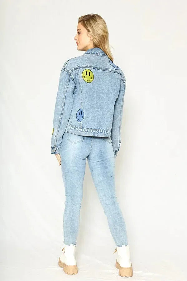 Jeansjacke "Smiley" aus Denim