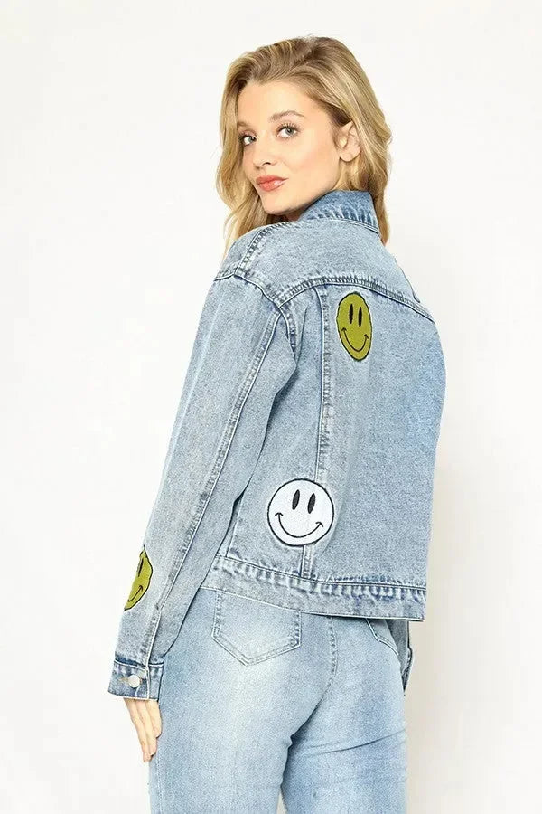Jeansjacke "Smiley" aus Denim