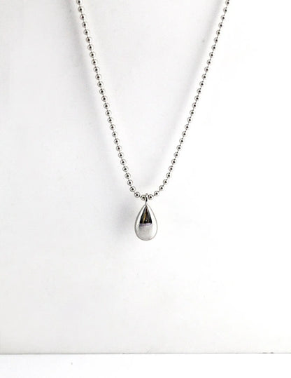 Halskette "Hildegard", Tropfenform, vergoldet oder Silber