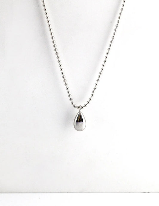 Halskette "Hildegard", Tropfenform, vergoldet oder Silber