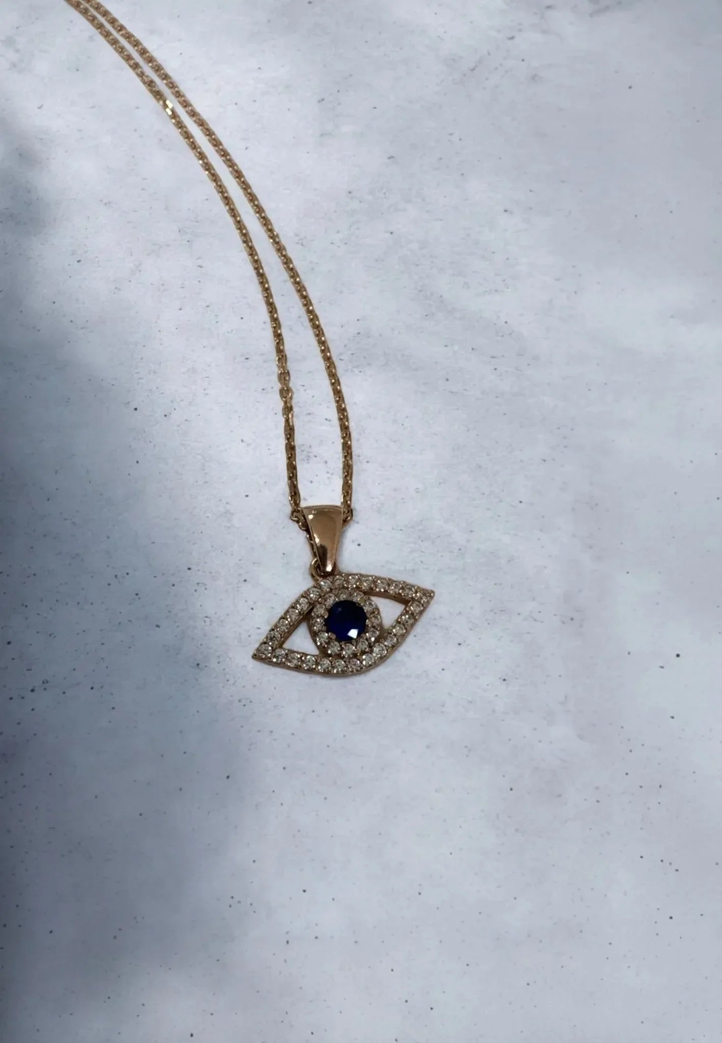 Halskette "'Mach kein Auge", Rosegold