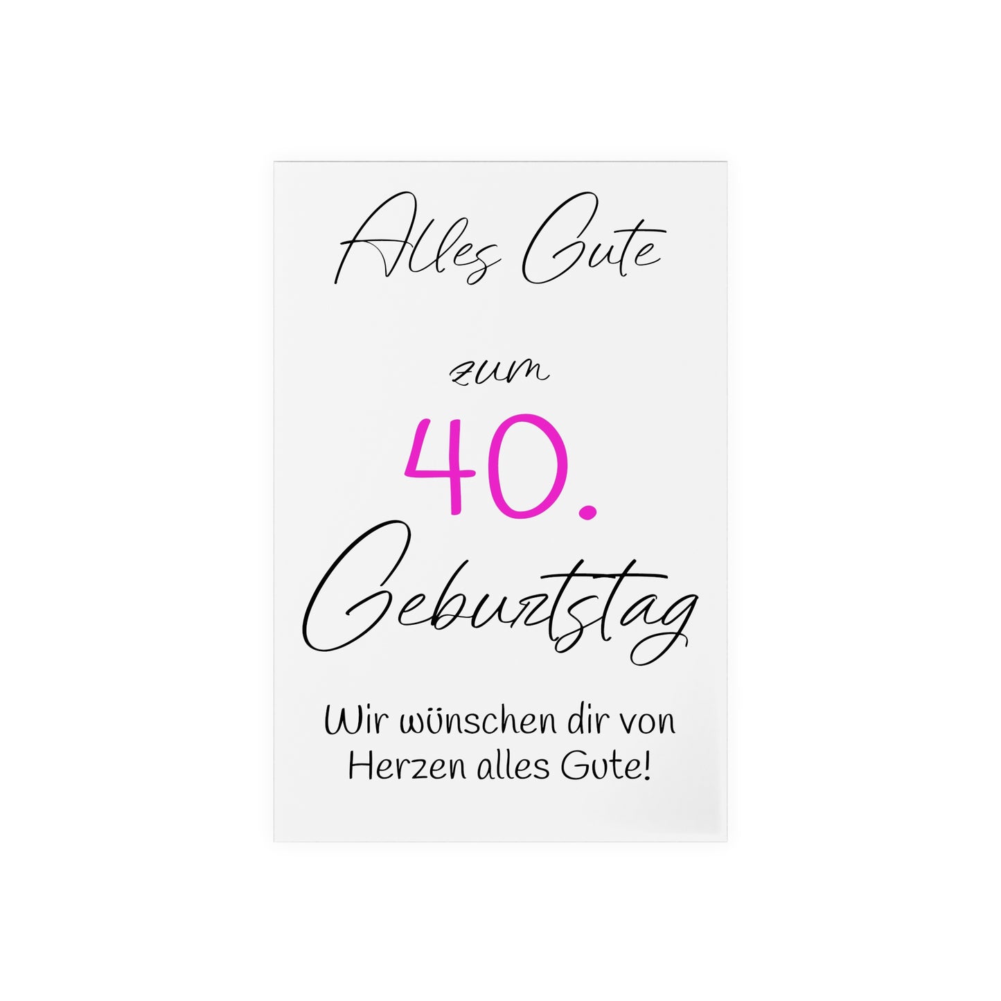 Personalisierte Acryl Tafel Geburtstag mit Holzsockel - Jahreszahl Schild, Deko zum runden Geburtstag