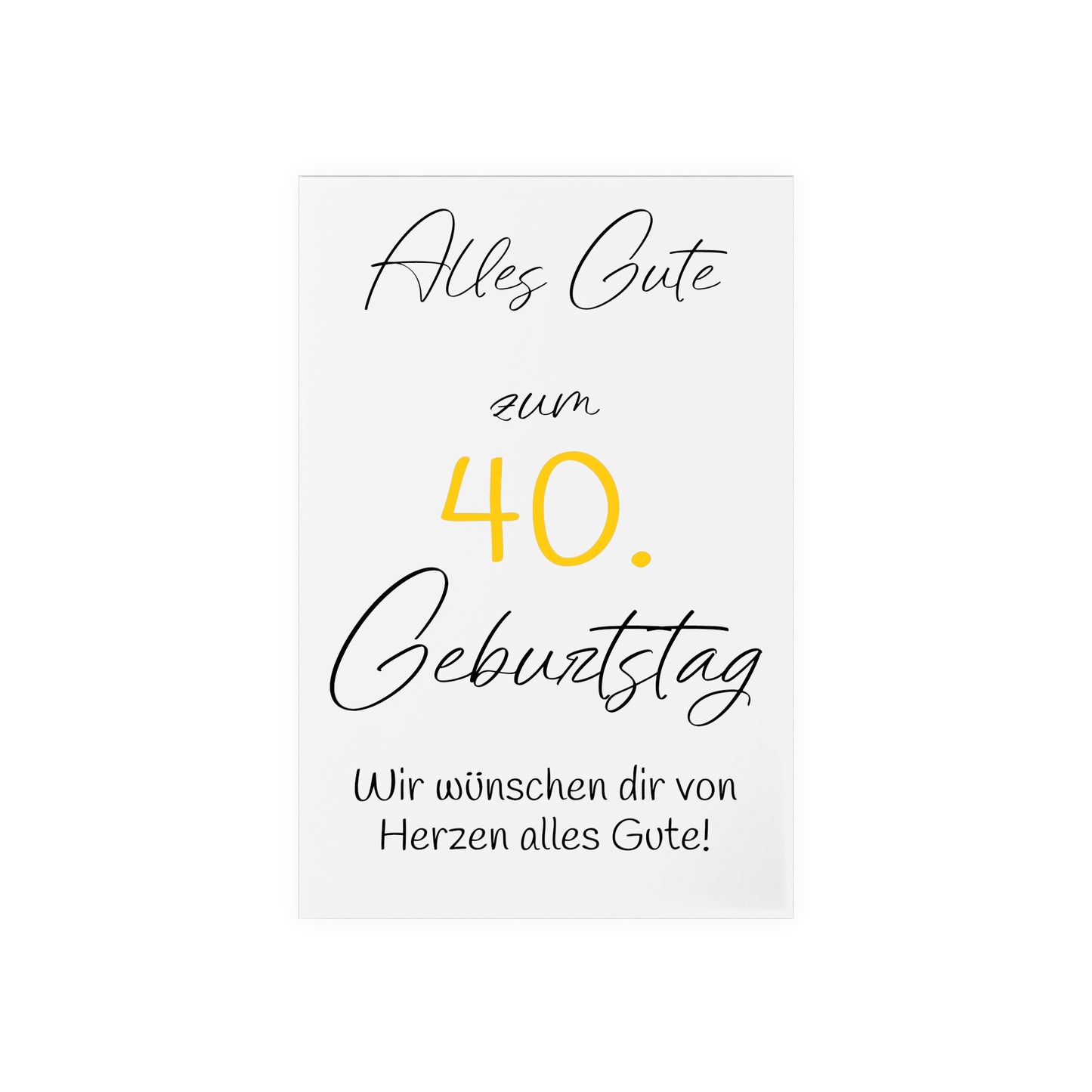 Personalisierte Acryl Tafel Geburtstag mit Holzsockel - Jahreszahl Schild, Deko zum runden Geburtstag