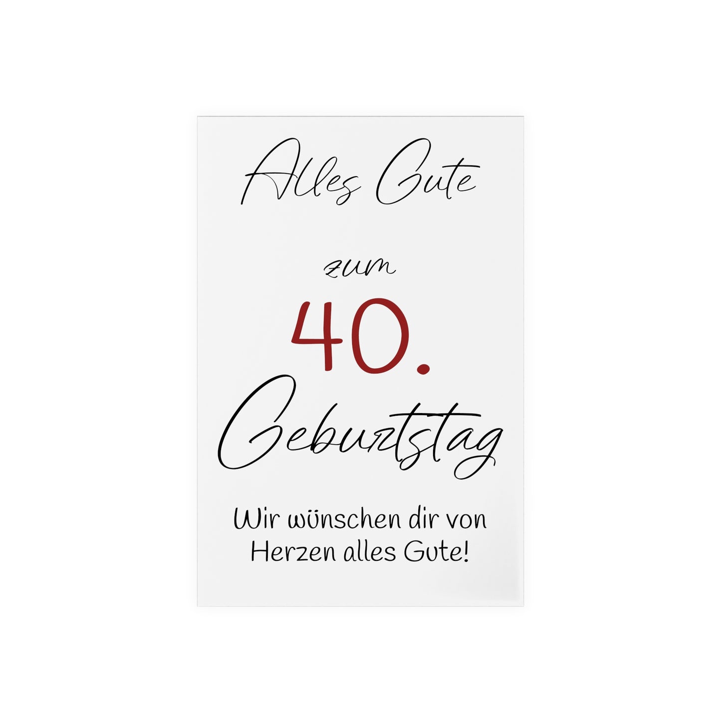 Personalisierte Acryl Tafel Geburtstag mit Holzsockel - Jahreszahl Schild, Deko zum runden Geburtstag