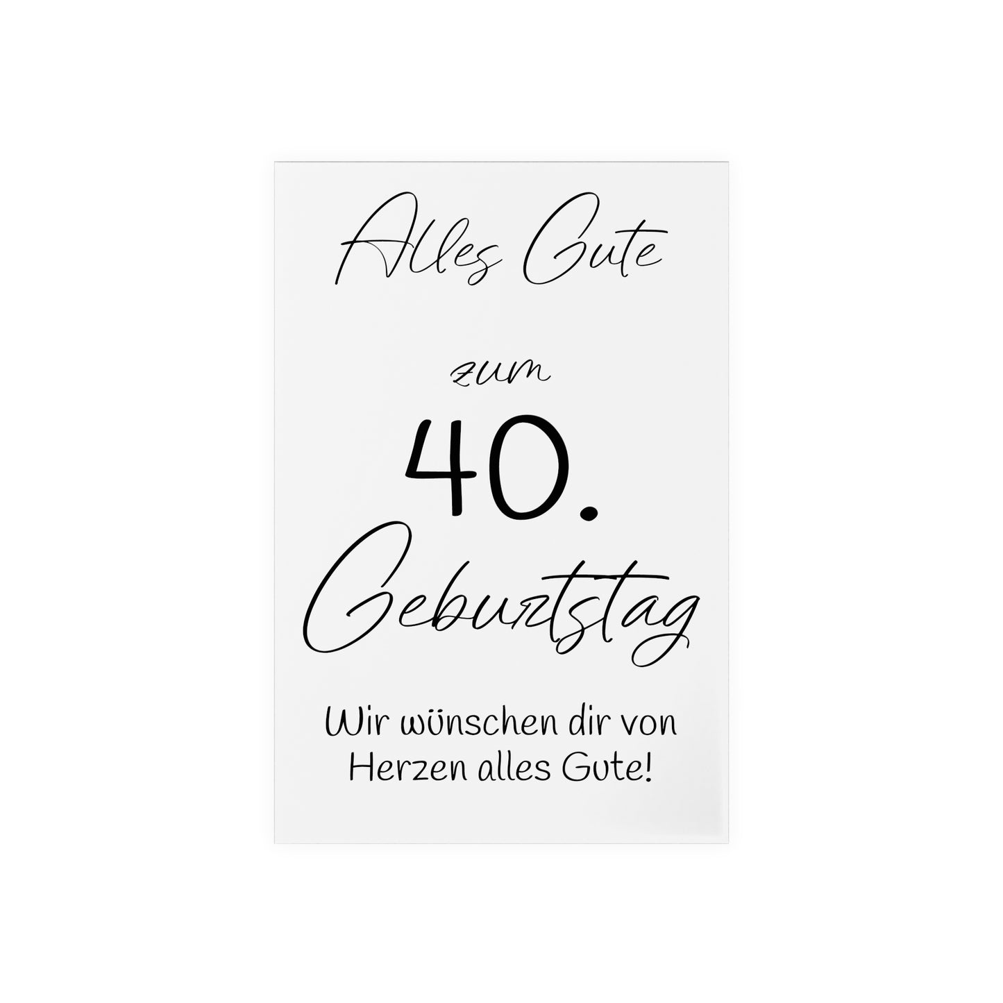 Personalisierte Acryl Tafel Geburtstag mit Holzsockel - Jahreszahl Schild, Deko zum runden Geburtstag