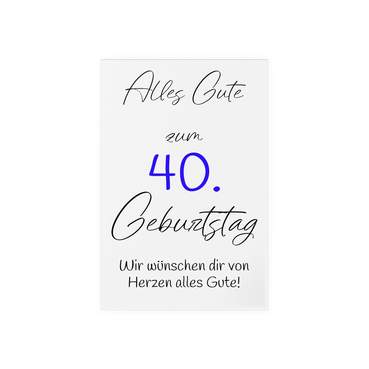 Personalisierte Acryl Tafel Geburtstag mit Holzsockel - Jahreszahl Schild, Deko zum runden Geburtstag