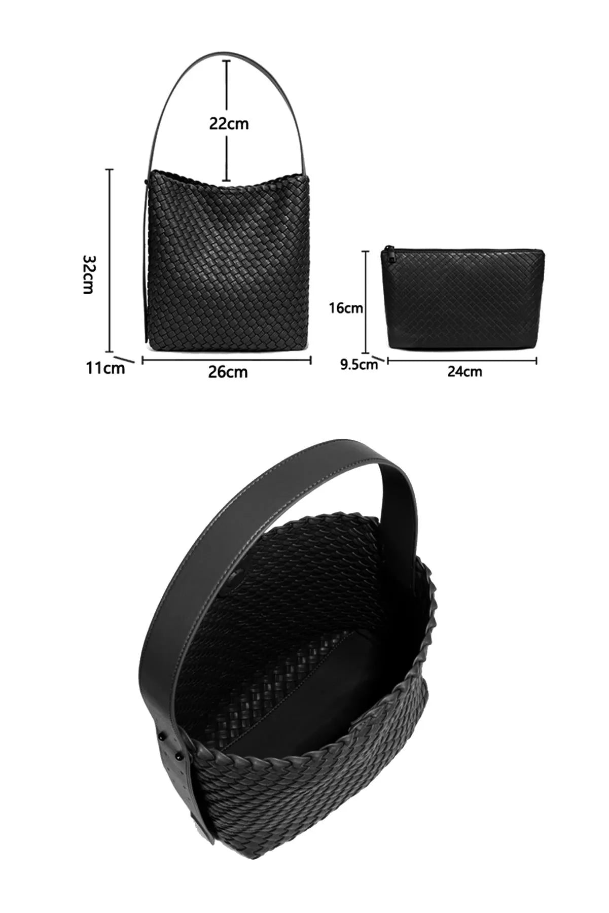 Geflochtene Schulter Handtasche