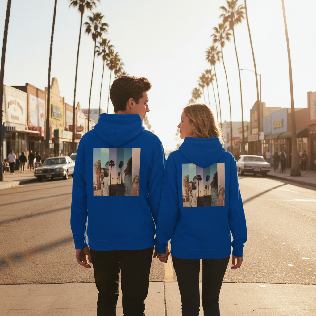 Premium LA Vibes Zip-Up Hoodie – Stylisher Hoodie mit Kapuze & Reißverschluss