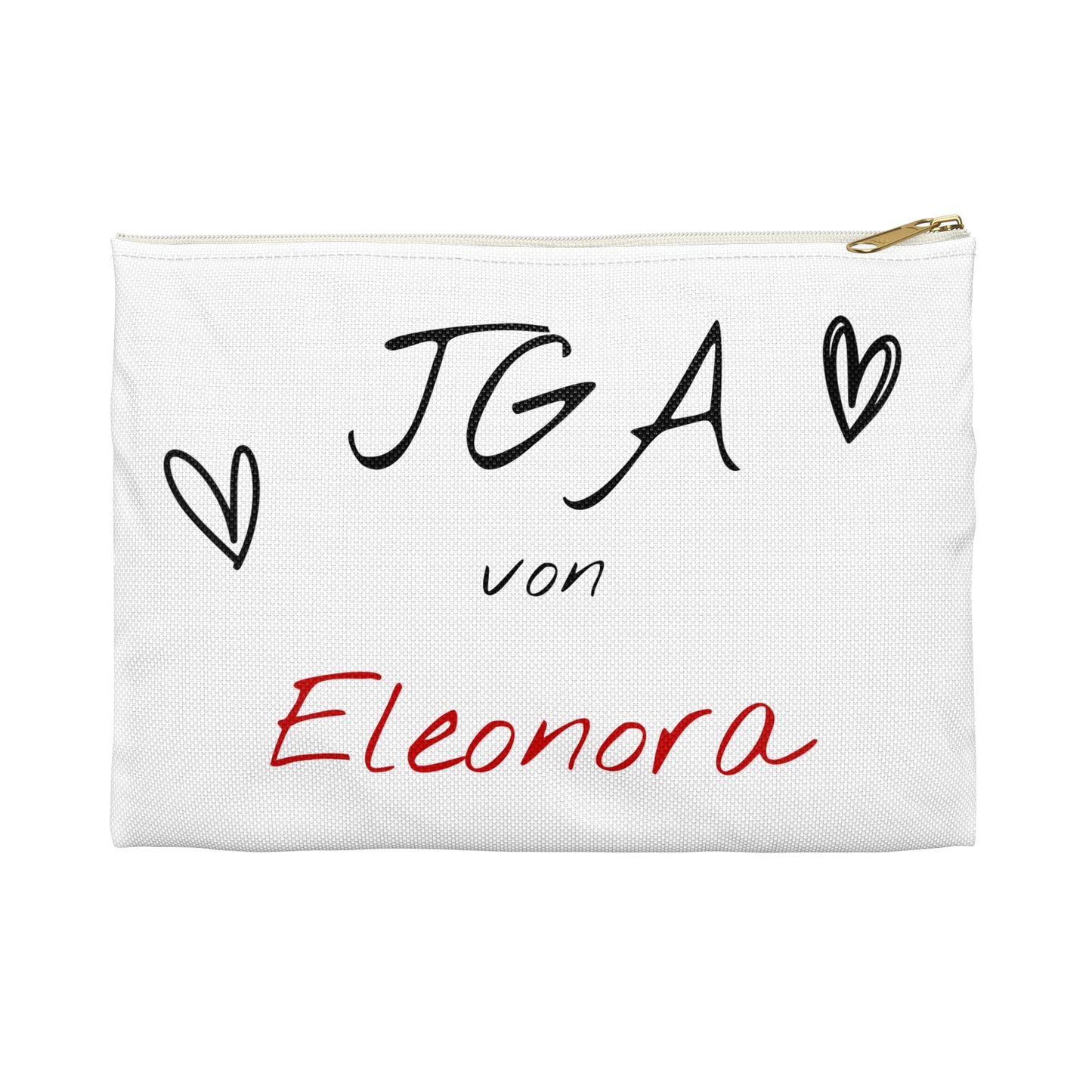 Kosmetiktasche | Personalisierte Tasche mit Namen für JGA und Hochzeit | Makeup Bag mit Schriftzug | Geschenk für Freundin & Brautjungfern
