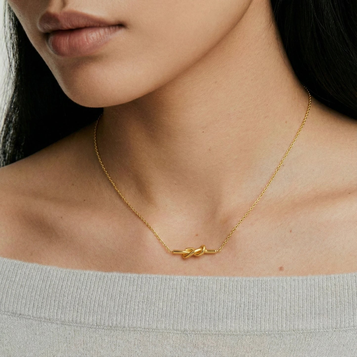 Unity Knot Halskette | 18K vergoldeter Edelstahl