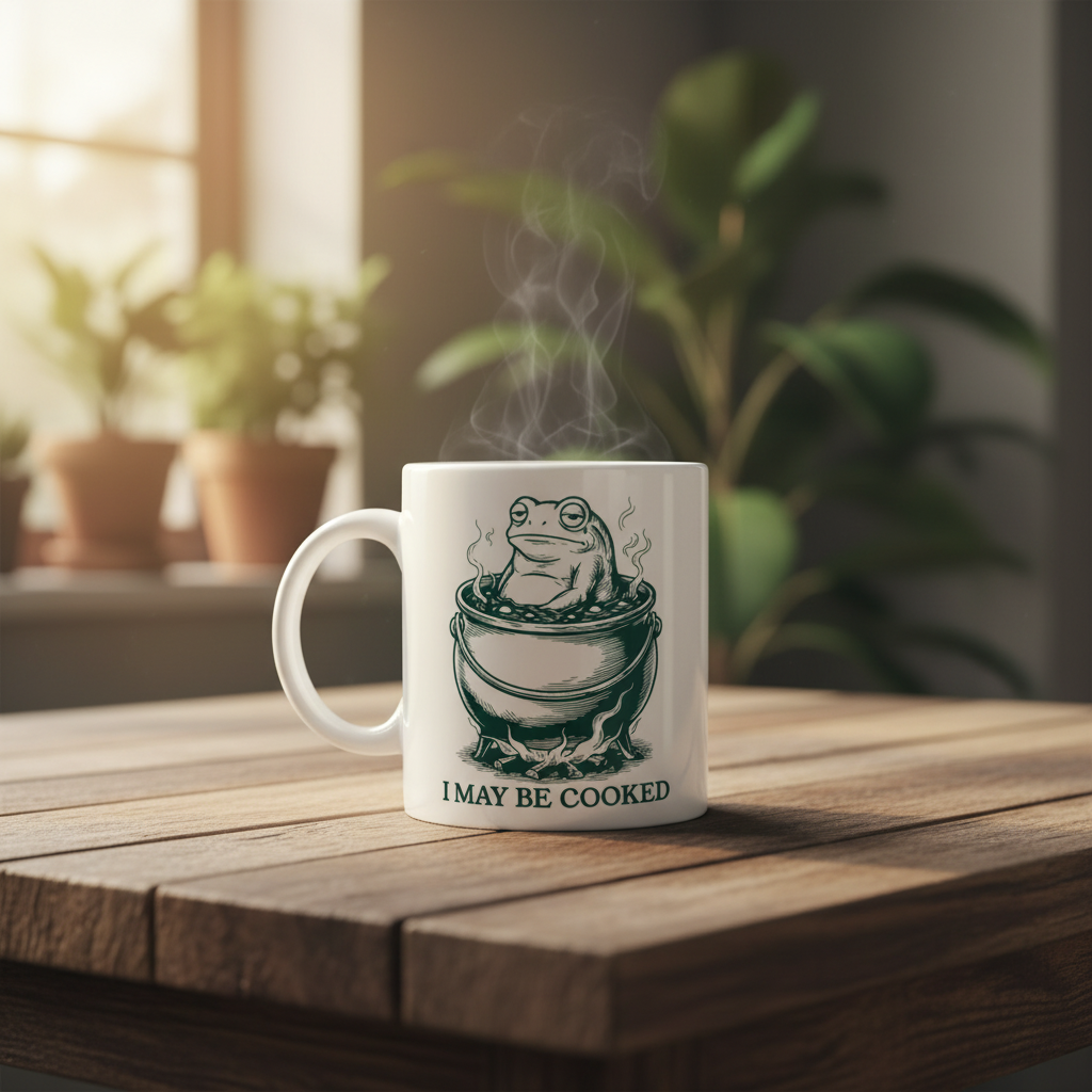 Lustige Frosch Tasse mit Spruch - Keramikbecher mit Froschmotiven - Kaffeetasse für Büro & Zuhause - Geschenkidee für Frosch Liebhaber