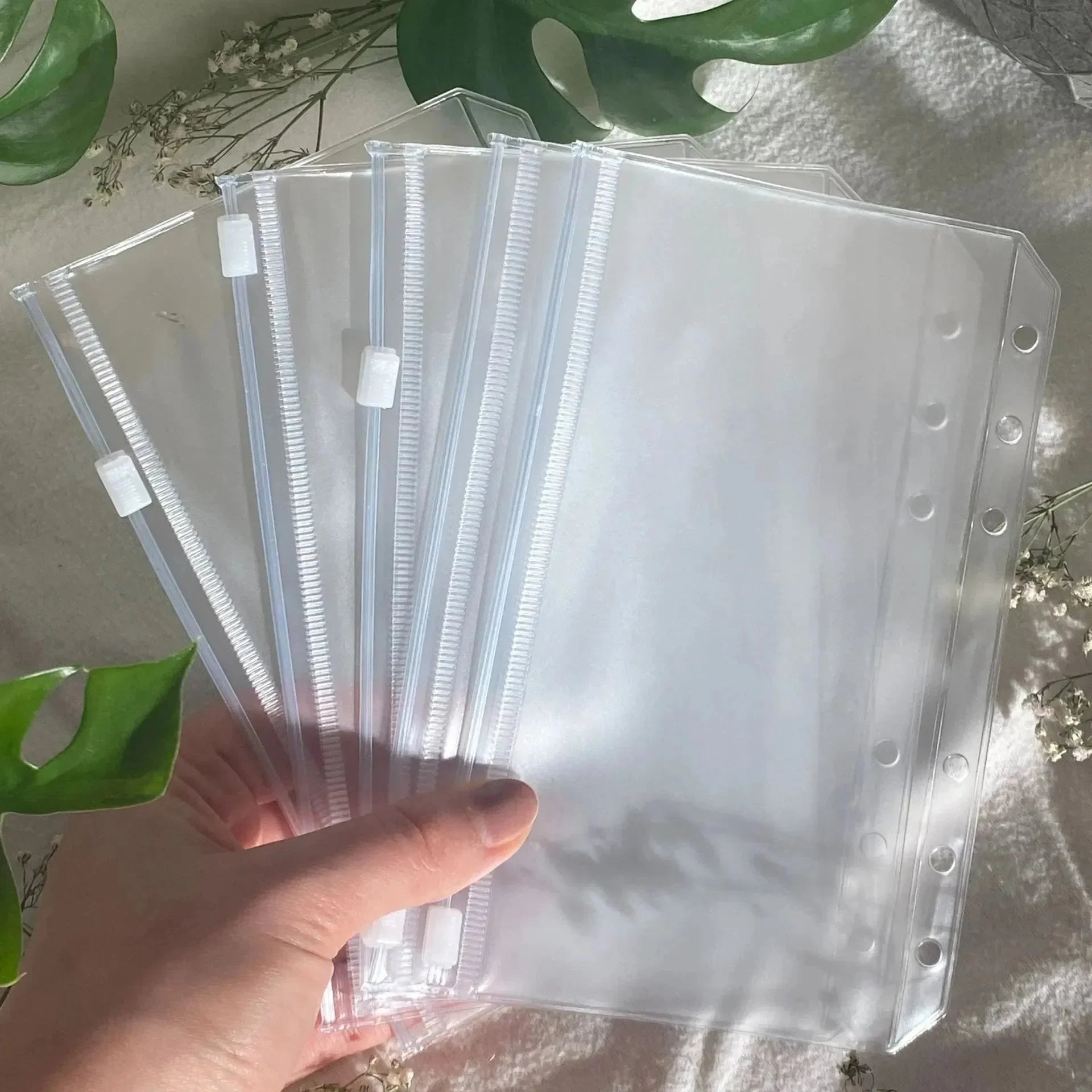 Klarsichthüllen mit Zippverschluss (A5 / 4x)