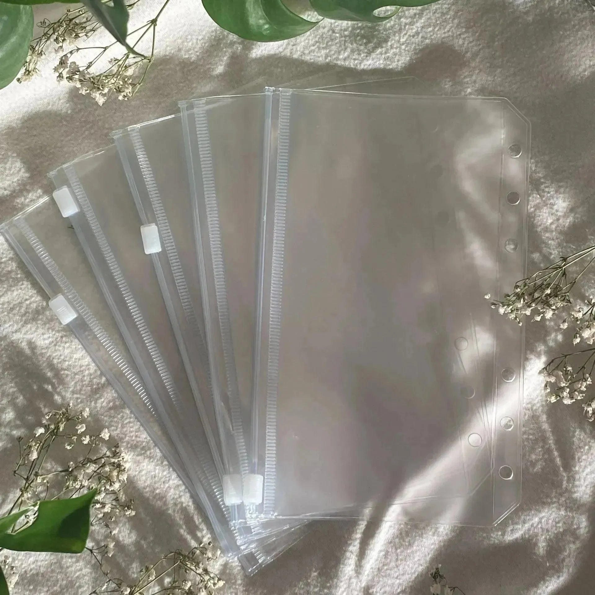 Klarsichthüllen mit Zippverschluss (A5 / 4x)