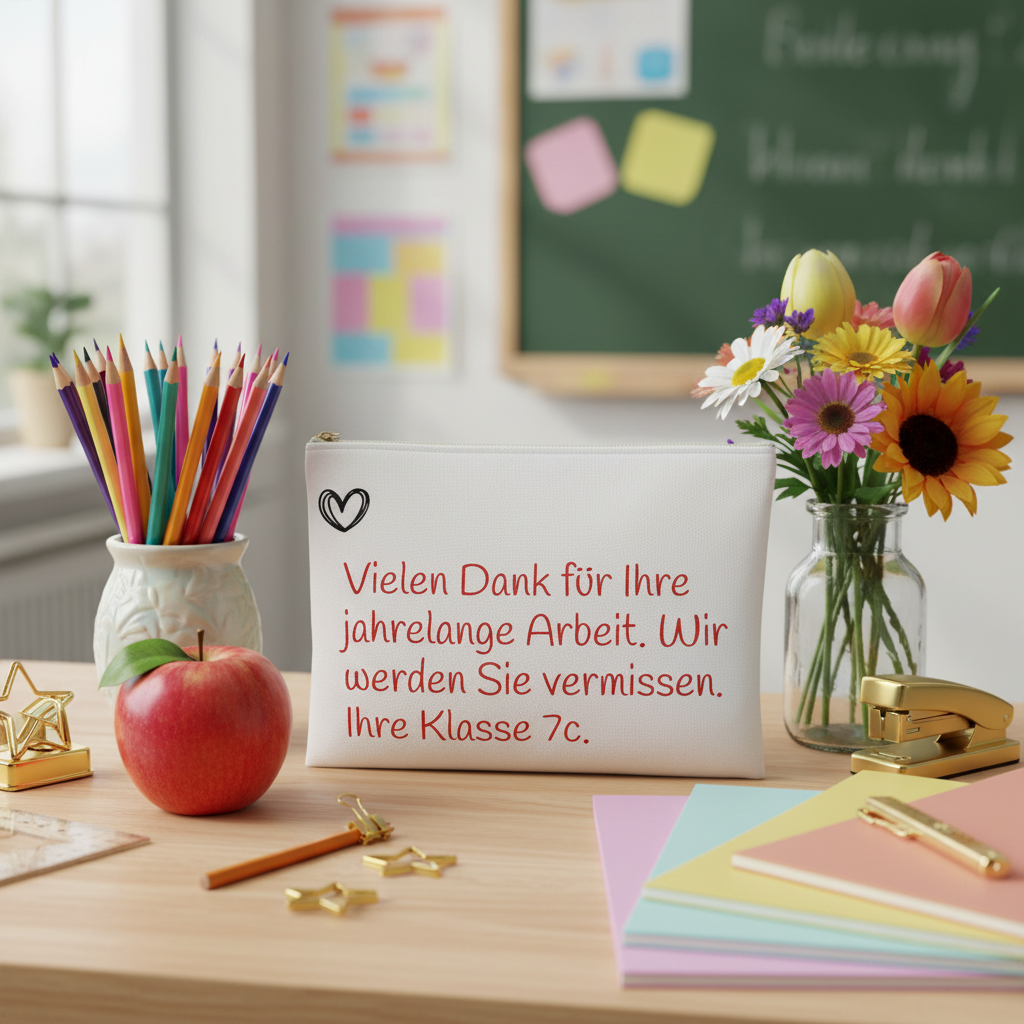 Kosmetiktasche „Lieblingslehrer:in“ | Abschiedsgeschenk für Lehrer:innen